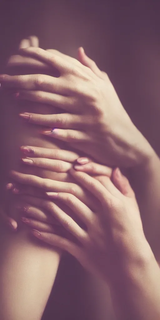 Image similar to a blurry closeup picture of woman's skin gripped tightly, female bodies, hands, macro photography, long exposure photograph, surrealism, anamorphic bokeh, creepy lighting, cinematic