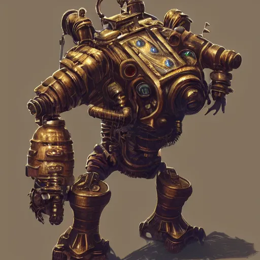 Image similar to a DND small ancient mechanical steampunk monster, made by Stanley Artgerm Lau, WLOP, Rossdraws, ArtStation, CGSociety, concept art, cgsociety, octane render, trending on artstation, artstationHD, artstationHQ, unreal engine, 4k, 8k,