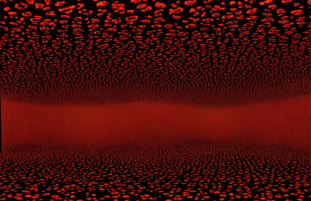 Image similar to result is a sophisticated interplay between warm, cool, light and dark colors. symbolic intact flawless ambrotype from 4 k criterion collection remastered cinematography gory horror film, ominous lighting, evil theme wow photo realistic postprocessing yayoi kusama installation point of view of antagonist petrichor render by christopher soukup