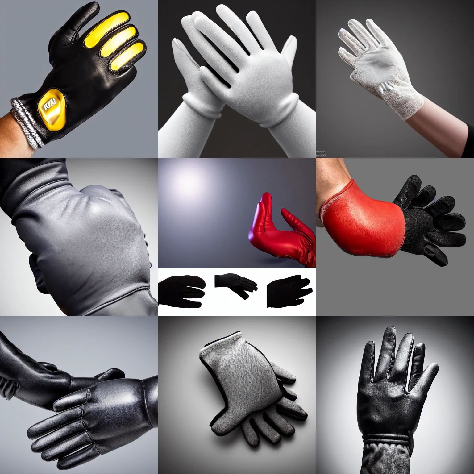 Prompt: photo realistic glove, studio light, 4k