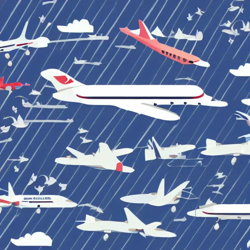 Image similar to airplane whole illustration vector digital art trending on artstation w 6 4 0