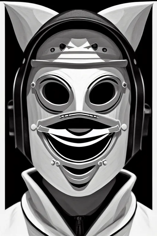 Prompt: masked skateboarder smile on face pop art, pixel, bioshock art style, face features, body features, ultra realistic art, digital painting, concept art, smooth, sharp focus, illustration, intricate, without duplication, elegant, confident posse, art by artgerm and richard hamilton and mimmo rottela, kirokaze and paul robertson