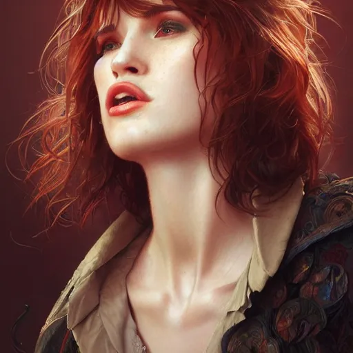 Prompt: ultra realistic illustration, bella thorne angry, intricate, elegant, highly detailed, digital painting, artstation, concept art, smooth, sharp focus, illustration, art by artgerm and greg rutkowski and alphonse mucha