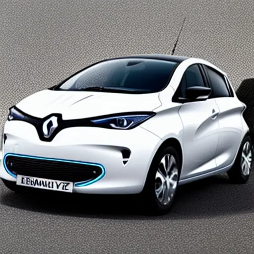 Prompt: Renault Zoe car, made by Pininfarina