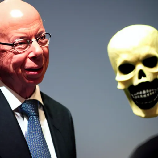 Image similar to klaus schwab as the grim reaper