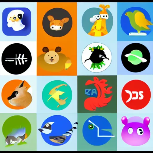 Image similar to web browser icon set with animals