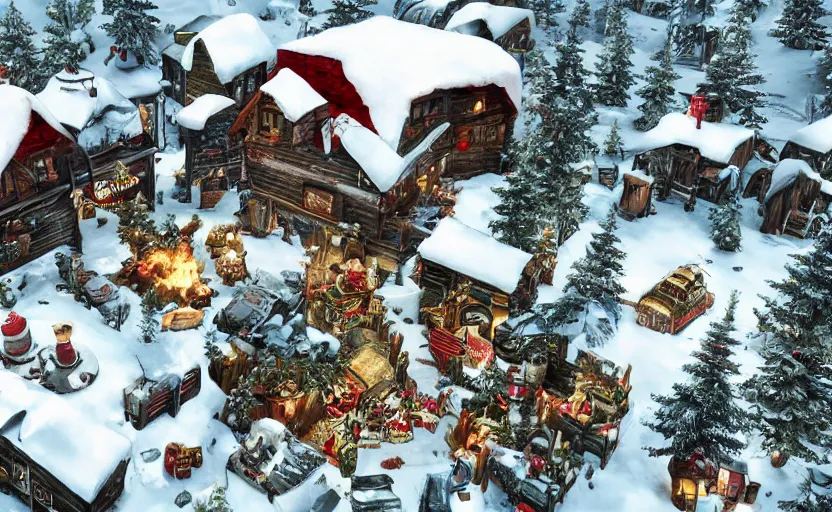 Image similar to Santa's workshop as a Call of Duty map