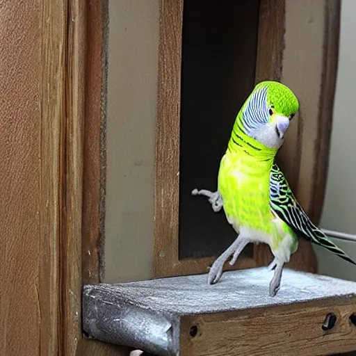 Prompt: the happiest budgie ever