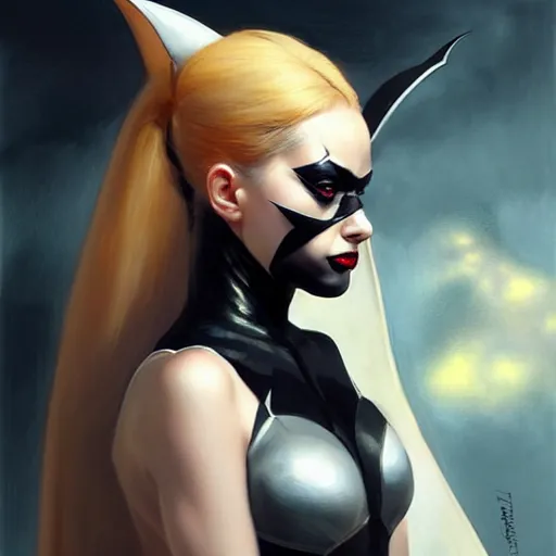 Prompt: 3 / 4 view of a portrait of bat woman with bat wings, confident pose, pixie, genshin impact,, intricate, elegant, sharp focus, illustration, highly detailed, concept art, matte, trending on artstation, art by wlop and artgerm and greg rutkowski, h 6 4 0