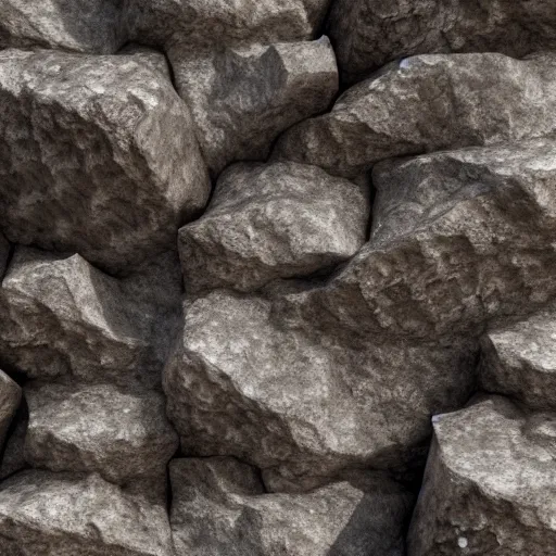 Image similar to a rocky cliffface, iron deposits, ore, calcite, quartz, rock wall, octane render