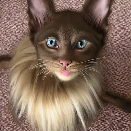 Image similar to chewbacca as a hairless cat