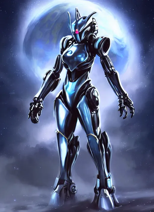 Image similar to cinematic shot, cosmic sized perfectly proportioned stunning beautiful anthropomorphic robot mecha female dragon, space background, larger than galaxies, holding milky way in hands, sleek silver armor, epic proportions, epic size, epic scale, ultra detailed digital art, furry art, macro art, dragon art, giantess art, warframe fanart, furaffinity, deviantart