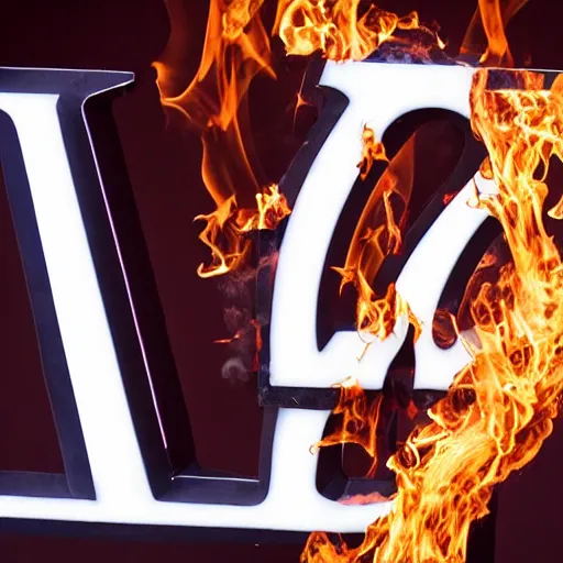 Image similar to logo of the letter A on fire