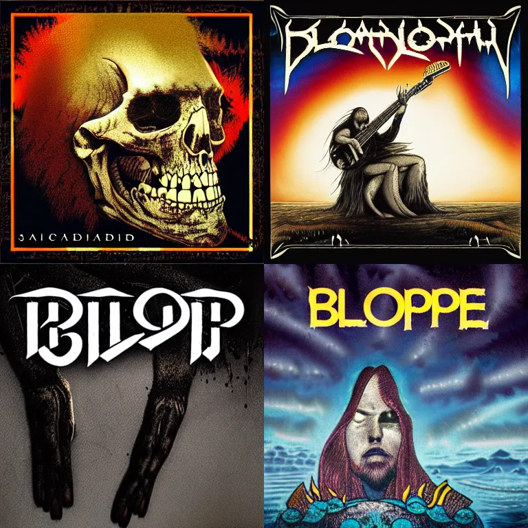 Image similar to album cover for a Scandinavian death metal band named Bloppie