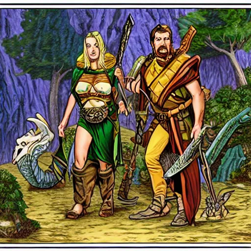 Image similar to 1 o clock, a dungeonsand dragons adventure, by larry elmore