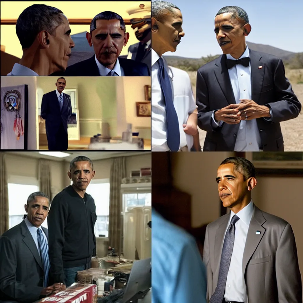 Prompt: Obama Cameo Appearence in Breaking Bad