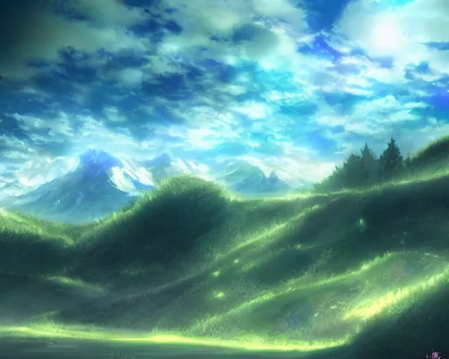 Image similar to a vapor realm. scenery art. pixiv scenery art.