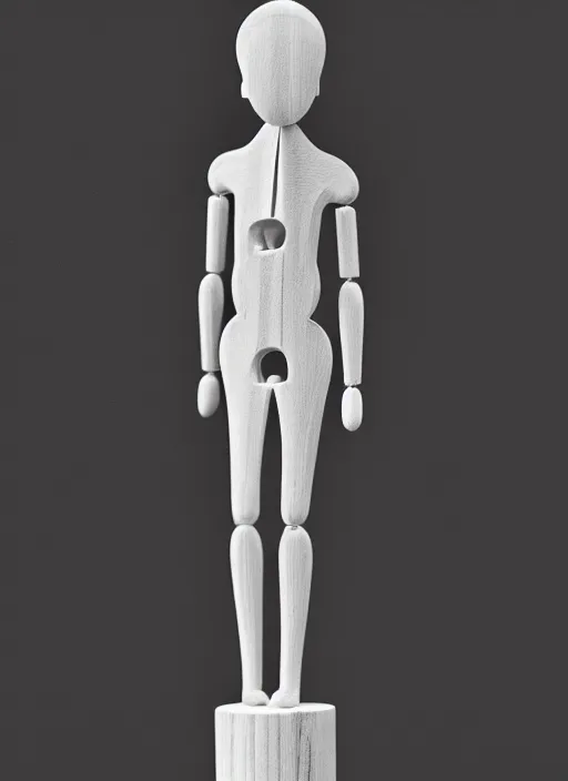 Image similar to still wooden figurine of a human, personification, detailed product photo, 8 k, 8 5 mm, f. 1 4, beautiful composition, x - ray aura monochrome