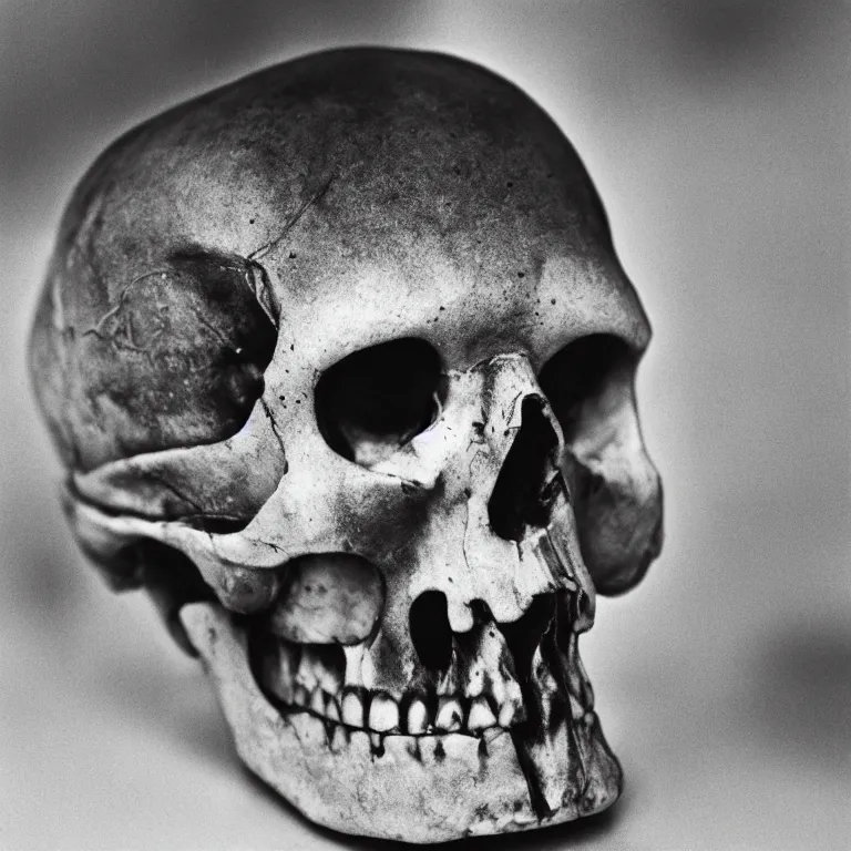 Image similar to centered rule of thirds 5 0 mm film still of a human skull