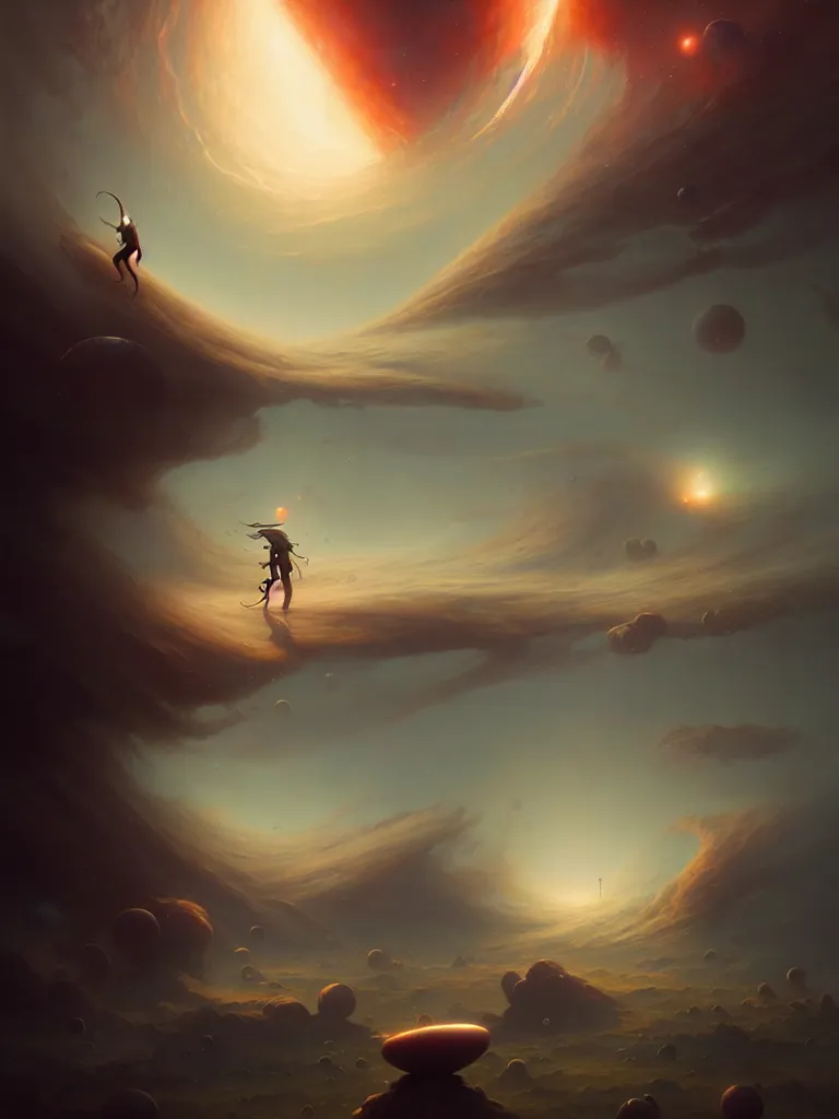 Image similar to call the prime land from the yeast, cgsociety charlie bowater steve argyle, tom bagshaw, insanely detailed, artstation, space art surrealist painting, by peter mohrbacher anato finnstark