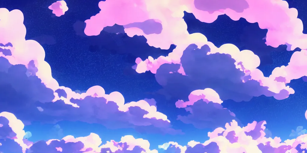 Image similar to A background for an anime-themed social media profile sky bright clouds bloom effect from Skyrim blender studio ghibli clouds