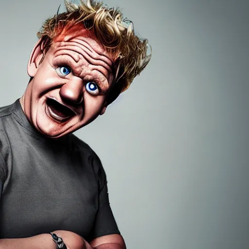 Image similar to photoshoot of Gordon Ramsay clown