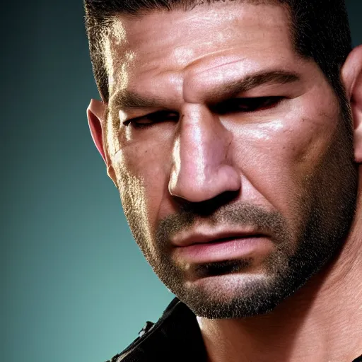 Image similar to john bernthal as chris redfield, 4 k, high detail, high - resolution photograph, professional photography, ultra - detail