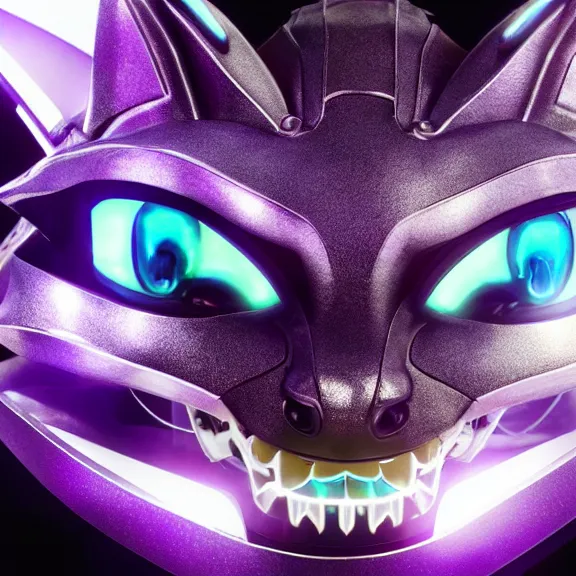 Cat Mask with Metal Ears Violet