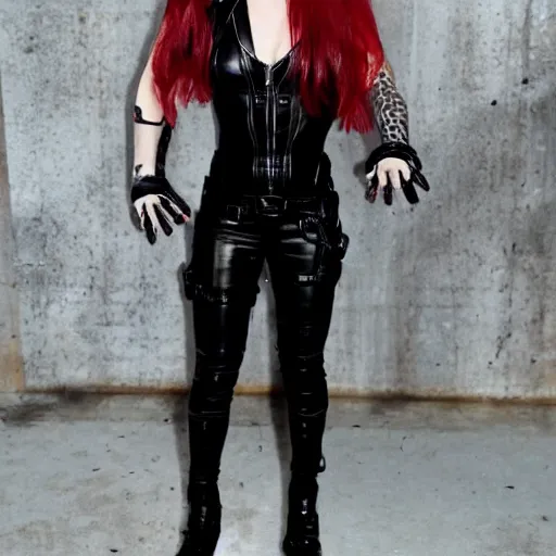Image similar to Avril Lavigne as Black Widow