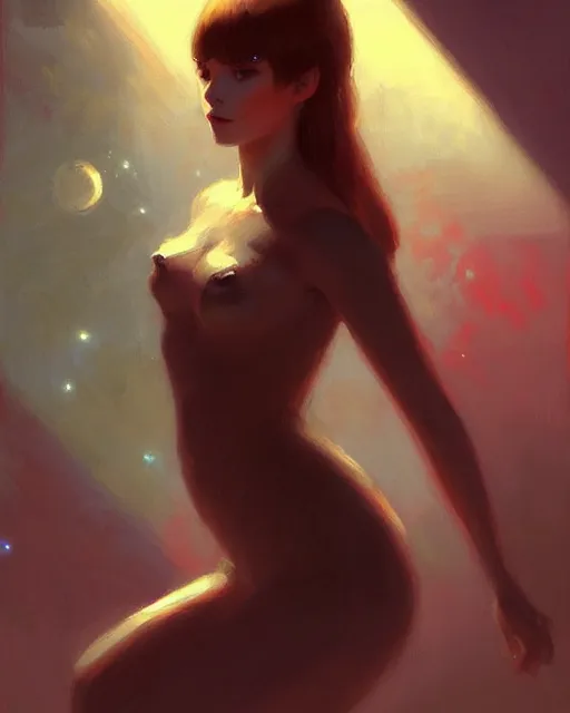 Image similar to a potrait of a space fanstasy cat, fine details. night setting. realistic shaded lighting poster by ilya kuvshinov katsuhiro, artgerm, jeremy lipkin and michael garmash, unreal engine, radiant light, detailed and intricate environment, digital art, trending on art station