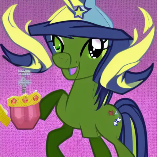 Prompt: My Little Pony in World War 2 battlefield