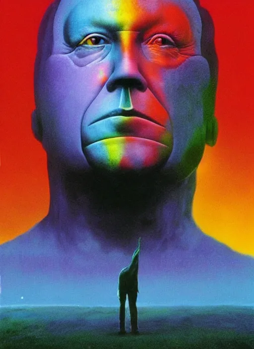 Image similar to alex jones by zdzislaw beksinski and lisa frank