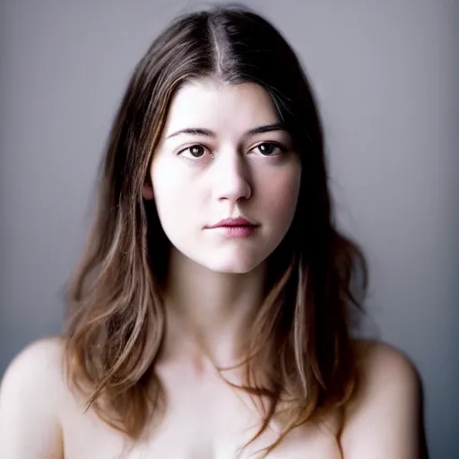 Image similar to a masterpiece portrait photo of a beautiful young woman who looks like an asmr mary elizabeth winstead, symmetrical face