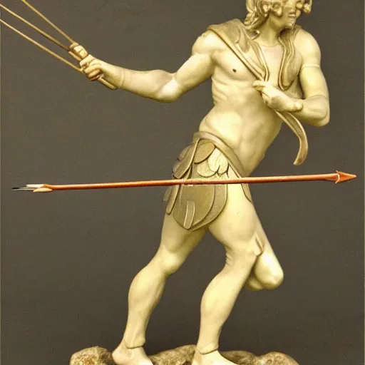 Prompt: achilles with an arrow in his ankles