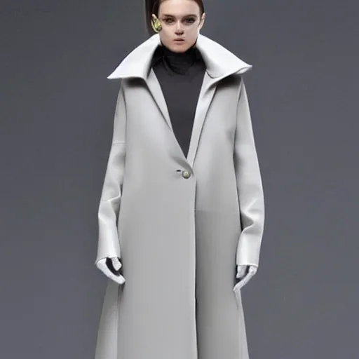 Image similar to futuristic clothing, 2 0 3 0. weather. women's coat. fantasy.