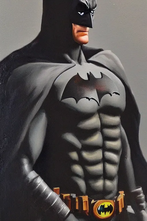 Prompt: painting of batman hot toys'sideshow painting the style of leonardo da vinci