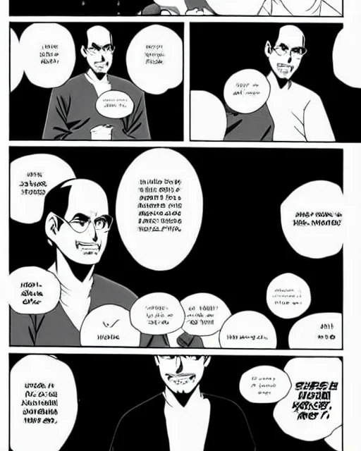 Prompt: steve jobs the manga, best scene