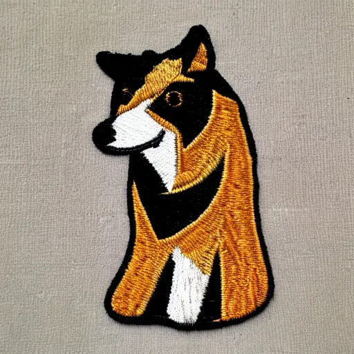 Image similar to embroidery patch of a shetland sheepdog