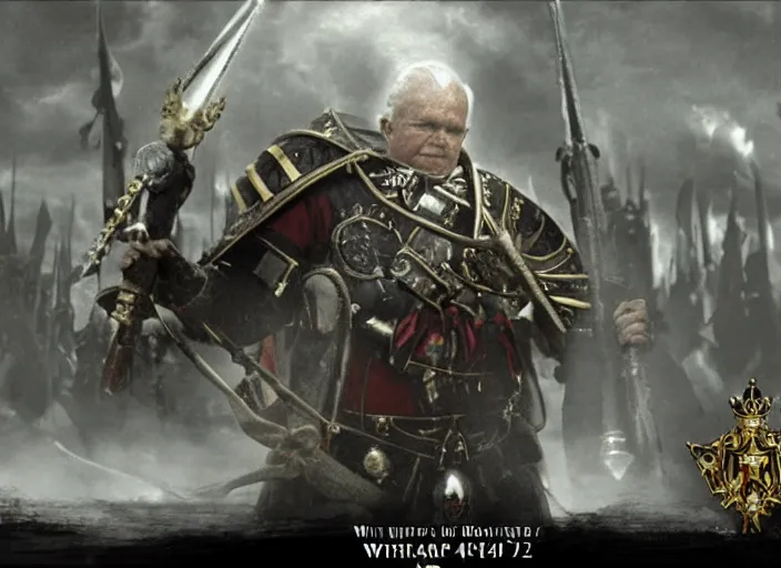 Image similar to john paul ii in warhammer 4 0, 0 0 0, cinematic scene