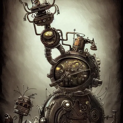 Image similar to machinarium, steampunk art, fantasy style, super high detail, super high quality, talented artist, trending on artstation