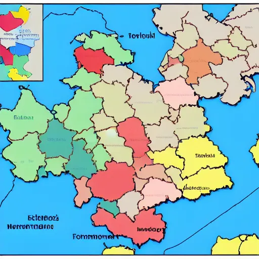 the map of germany in all of the states in germany | Stable Diffusion ...