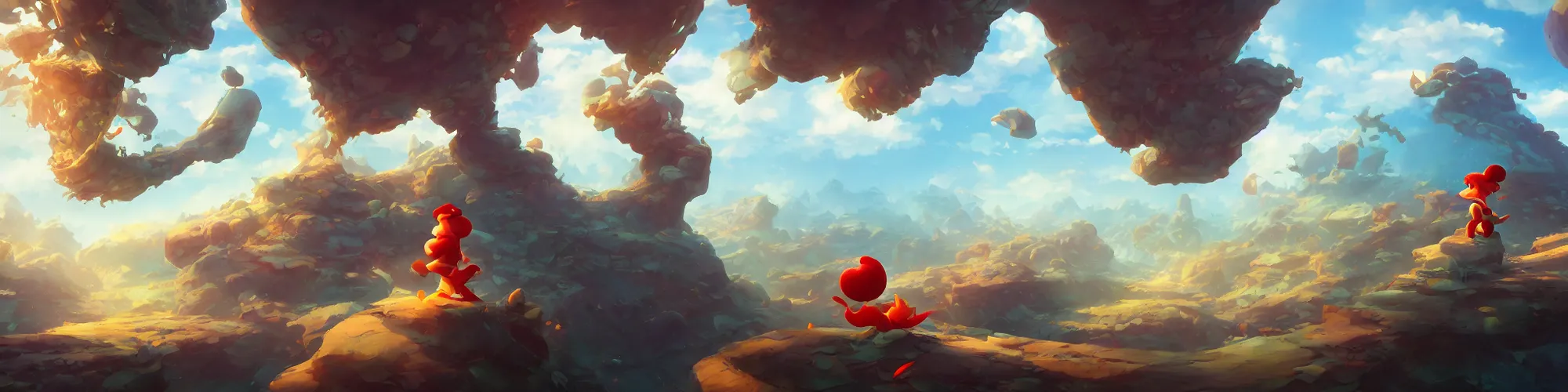 Image similar to 3 6 0 panoramic dynamics matte painting acrylic blur oil wonderland yoshi kurbi dofus, hight contrast,, behance hd by jesper ejsing, by rhads, makoto shinkai and lois van baarle, ilya kuvshinov, rossdraws global illumination