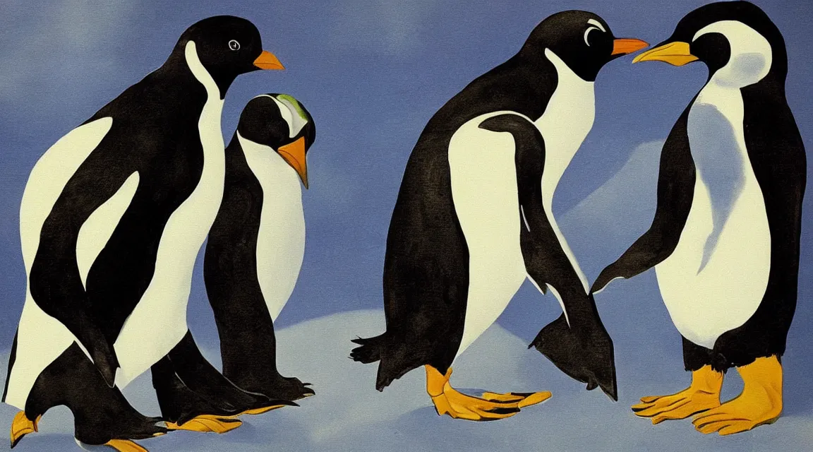 Prompt: linux tux penguin wallpaper painted by salvador dali