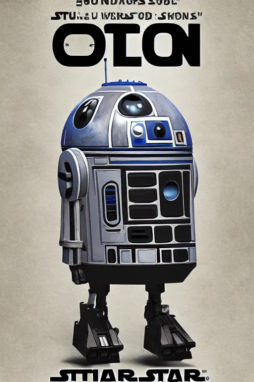 Prompt: gonk droid : a star wars story movie poster