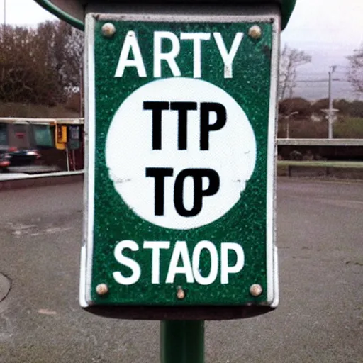 Image similar to “ a really weird stop sign ”