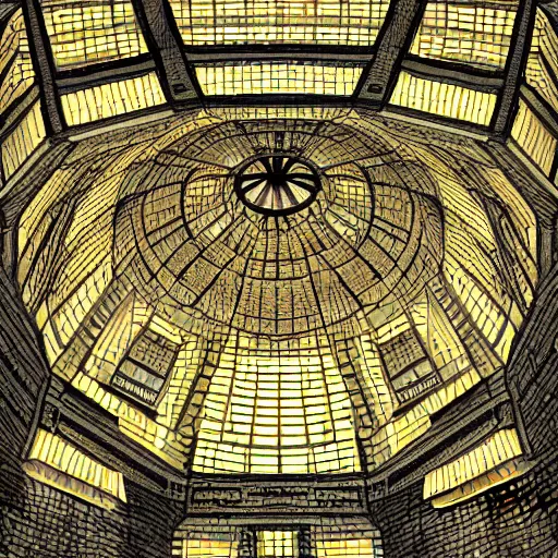 Image similar to digital art of a panopticon