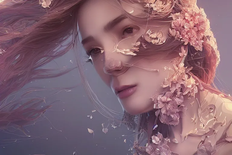 Prompt: portrait isometric drawing,..., blossom, intricate, epic lighting, cinematic composition, hyper realistic, 8 k resolution, unreal engine 5, by artgerm, tooth wu, dan mumford, beeple, wlop, rossdraws, james jean, andrei riabovitchev, marc simonetti, yoshitaka amano, artstation