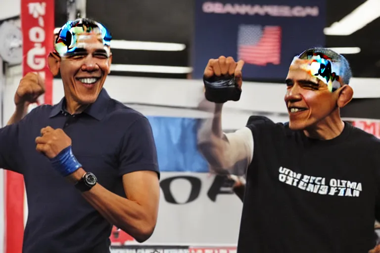 Prompt: obama as a ufc fighter