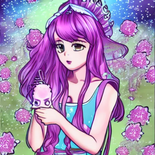 Image similar to Jellyfish Princess in the style of wlop