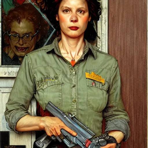 Image similar to portrait of zoe from left 4 dead, by donato giancola and norman rockwell.